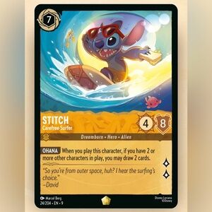 Disney Lorcana Stitch Legendary 166/204 EN 8 Foil Card